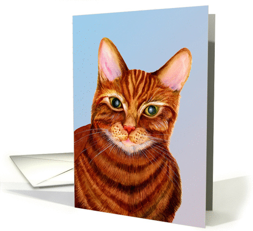 Marmalade Ginger Cat Painting card (1369436)