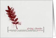 Giving Thanks on Thanksgiving Card
