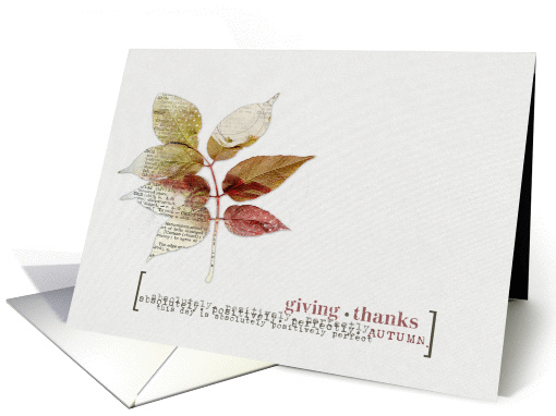 Thanksgiving leaf stamp with word overlays and... (1369774)