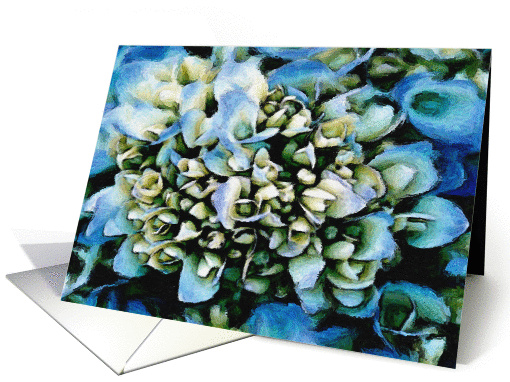 Blue Lagoon Invitation, Blue Hydrangea Blossoms card (1399808)