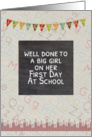 Girls First Day of School Card