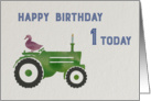 First Birthday Farm Themed Card