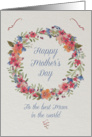 Mother’s Day - Lovely Floral Wreath Design card