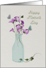 Delicate Sweet Peas and Butterflies - Mother’s Day card