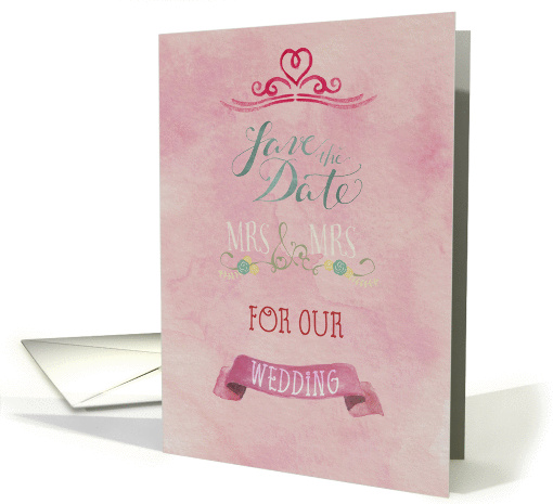 Save the Date Wedding Mrs & Mrs card (1369408)