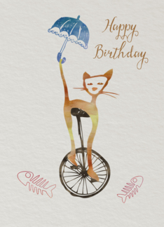 Cat on a unicycle...