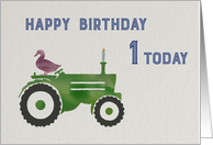 First Birthday Farm Themed Card