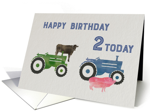 Second Birthday Farm Themed card (1371122)