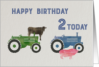 Second Birthday Farm Themed Card
