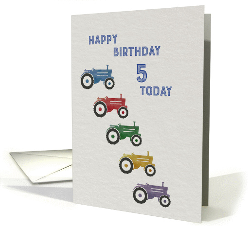 Fifth Birthday Farm Themed card (1371132)