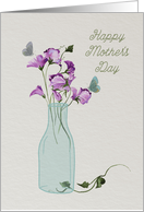 Delicate Sweet Peas and Butterflies - Mother’s Day card