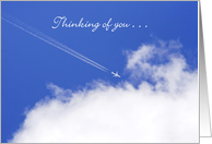 Thinking of You from Across the Miles - Airplane card