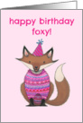 Birthday Fox card