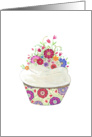 Thank You for the Wedding Gift Flowered Cupcake card