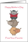 Happy Mother’s Day From Favorite Child- Three Funny Sheep card