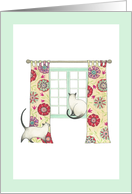 Thinking of You Two Cats at the Window card