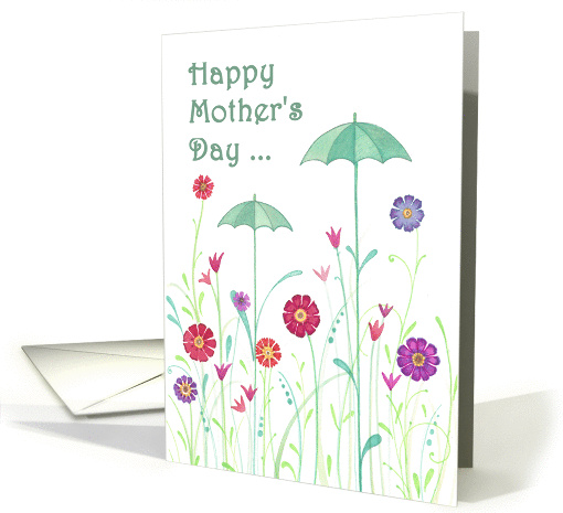 Happy Mothers Day- Charming Umbrellas Sprouting Amongst... (1373030)