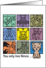 You only live nince... card