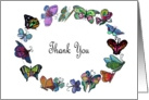 Butterfly Wreath Thank You Card