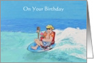 Perfect Day Surfer Birthday Card