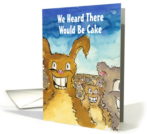 We Heard There Would Be Cake Funny Critter Birthday card (1380264)