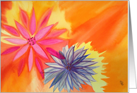 Thank you-Caregiver-Working Sunday-Abstract-Floral-Vibrant-Art card