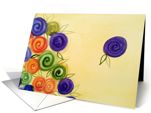 Thank You-Caregiver-Floral-Called Into Work Rose to Call-Employee card