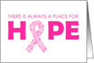 Encouragement getwell card with pink ribbon for your fight with cancer card