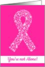 Encouragement card with pink ribbon for your fight with cancer card