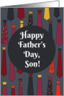Happy Father’s Day, Son! card with funny ties card