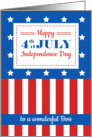 Happy 4th of July to a wonderful Boss card