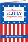 Happy 4th of July for my dear Partner card