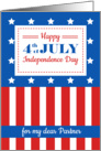Happy 4th of July for my dear Partner card