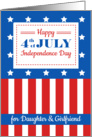 Happy 4th of July for a dear Daughter and Girlfriend card