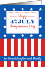 Happy 4th of July for a dear Granddaughter and Family card