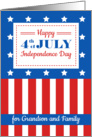 Happy 4th of July for a dear Grandson and family card