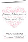 Happy Administrative Professionals Day for personal assistant card
