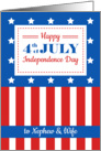 Happy 4th of July for a dear Nephew and Wife card