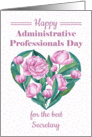 Happy Administrative Professionals Day for secretary with peonies card