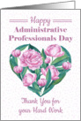Happy Administrative Professionals Day thank you with peonies card