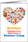 Thinking of Brother card with heart for Summer Camp card