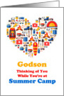 Thinking of Godson card with heart for Summer Camp card