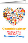 Thinking of Granddaughter card with heart for Summer Camp card