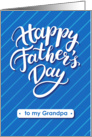 Happy Father’s Day blue card for grandfather card