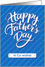 Happy Father’s Day blue card for co-worker card