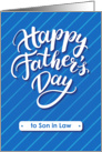 Happy Father’s Day blue card for son in law card