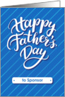 Happy Father’s Day blue card for sponsor card