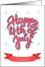 Happy 4th of July lettering for a Daughter and Her Wife card