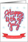 Happy 4th of July lettering for a Sister in Law to Be card