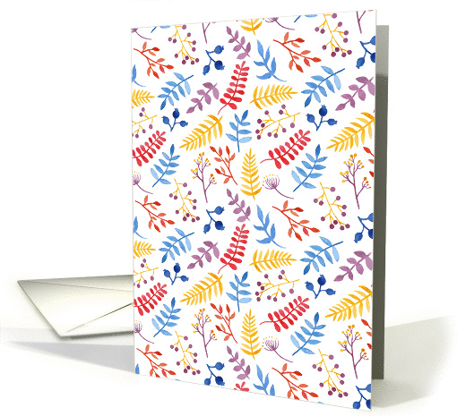 Watercolor flowers illustration for any occasion, blank note card